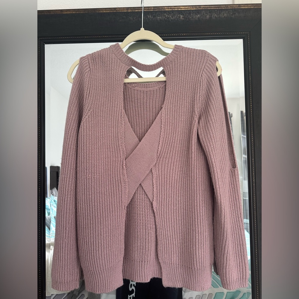 Open back sweater